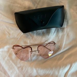 Diff heart shaped sunglasses.
